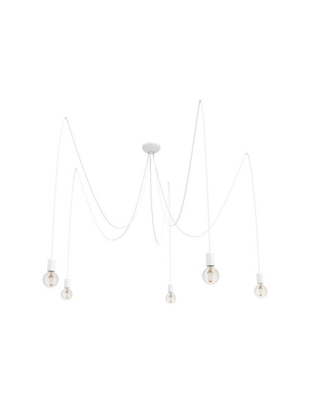 Nowodvorski SPIDER lampa wisząca 5-punktowa E27 300cm biały minimalistyczny/loft
