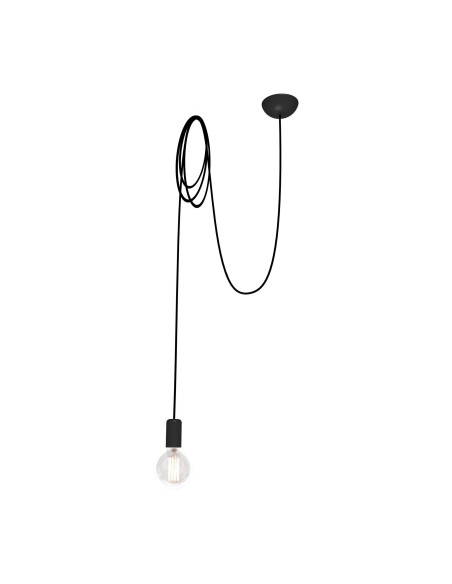 Nowodvorski SPIDER 6792 — Czarna minimalistyczna lampa wisząca E27, 1-punktowa, metalowa, 300 mm
