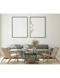 Italux LAZIE Lampa wisząca 2-pkt złota z ryflowanymi szklanymi kloszami LED 3000K 140 cm 2