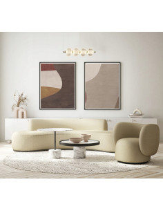 Italux Lazie — Złota lampa wisząca 4-klosze ze szkła ryflowanego, LED 19W, do kuchni i salonu 2