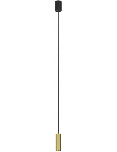 Nowodvorski FOURTY lampa wisząca regulowana mosiądz/czarny GU10 1-punktowa 130 cm MODERN