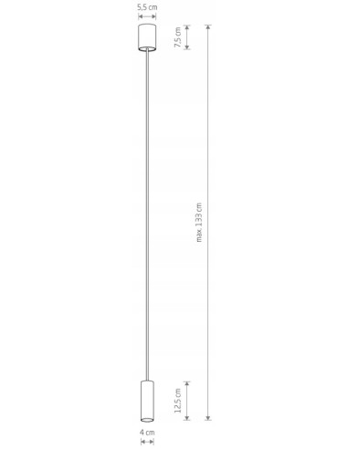 Nowodvorski FOURTY Lampa wisząca szara GU10 regulowana długość 130 cm, metalowa, modern