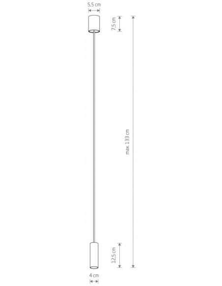 Nowodvorski FOURTY Lampa wisząca szara GU10 regulowana długość 130 cm, metalowa, modern