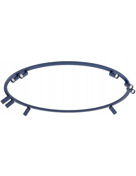 Nowodvorski FOURTY 9-reflektorkowy plafon granatowy GU10 do salonu/biura 116-130 cm