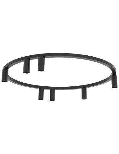 Plafon NOWODVORSKI FOURTY ROUND 7xGU10 czarny, regulowane reflektory, modernistyczny 80-93 cm