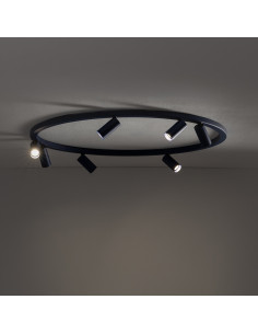 Nowodvorski FOURTYround Plafon 7x GU10 granatowy – modernistyczne reflektorki, aluminium