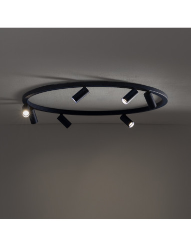 Nowodvorski FOURTYround Plafon 7x GU10 granatowy – modernistyczne reflektorki, aluminium