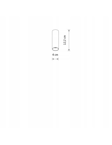 Nowodvorski FOURTY Reflektor sufitowy czarny GU10 aluminiowy 1-punktowy 12,3 cm