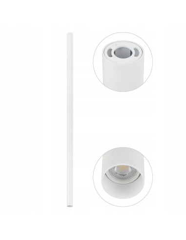 Nowodvorski FOURTY XL Lampa sufitowa reflektor GU10 110 cm biały aluminium, nowoczesna
