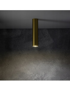 Nowodvorski Fourty Plafon Złota Tuba GU10 1-punktowy 10W LED elegancki do korytarza