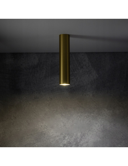 Nowodvorski Fourty Plafon Złota Tuba GU10 1-punktowy 10W LED elegancki do korytarza