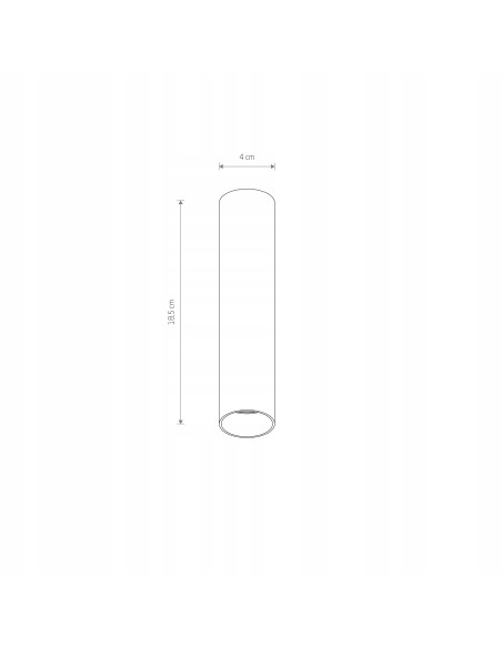 Nowodvorski Fourty Plafon Złota Tuba GU10 1-punktowy 10W LED elegancki do korytarza