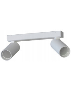 Nowodvorski FOURTY - Lampa sufitowa spot 2xGU10, aluminium, biały, do biura i przedpokoju