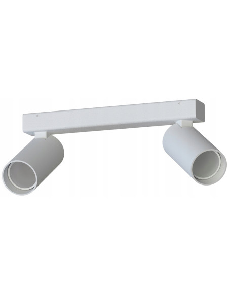 Nowodvorski FOURTY - Lampa sufitowa spot 2xGU10, aluminium, biały, do biura i przedpokoju