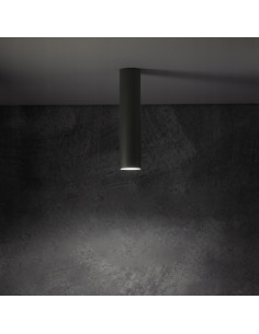 Nowodvorski Fourty 10884 – Szary plafon sufitowy LED GU10 aluminiowy, 1-punktowy (Ø5 cm)