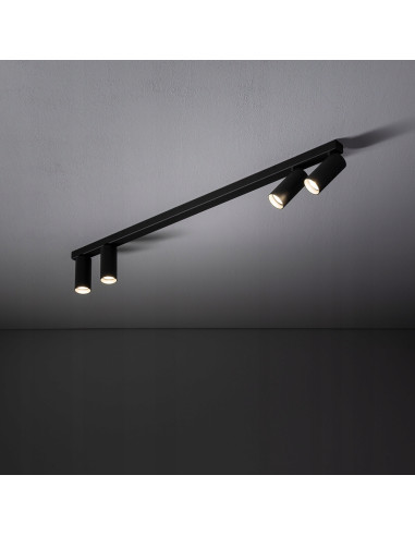 Nowodvorski FOURTY Lampa sufitowa 4xGU10 Umbra szara aluminiowa regulowane reflektory