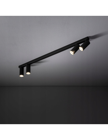 Nowodvorski FOURTY Lampa sufitowa 4xGU10 Umbra szara aluminiowa regulowane reflektory