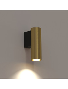 Nowodvorski FOURTY kinkiet minimalistyczny czarny-złoty GU10 12 cm LED atmosferyczny
