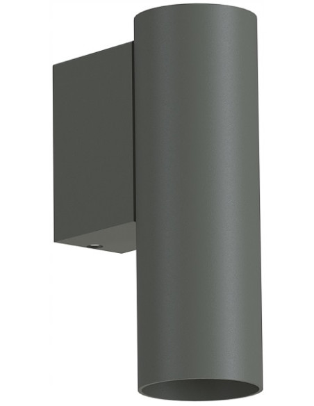 Nowodvorski FOURTY GRF – Lampa ścienna dekoracyjna metalowa szary jedwab, GU10, 12 cm, modern
