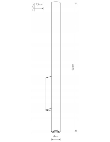 Nowodvorski FOURTY 10892 - Podłużny kinkiet szary GU10 2-punktowy, metal, 60 cm, ściemnialny