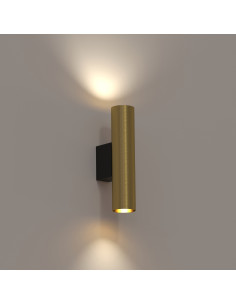 Kinkiet Nowodvorski FOURTY 2xGU10 złoty/ czarny mosiądz modern LED 18 cm (bez źródła)