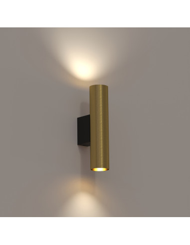 Kinkiet Nowodvorski FOURTY 2xGU10 złoty/ czarny mosiądz modern LED 18 cm (bez źródła)