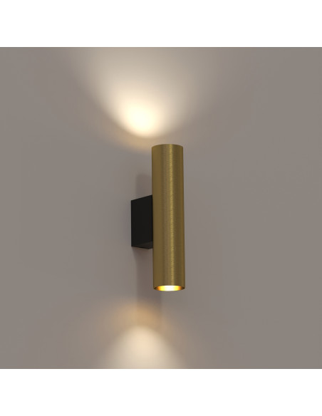 Kinkiet Nowodvorski FOURTY 2xGU10 złoty/ czarny mosiądz modern LED 18 cm (bez źródła)