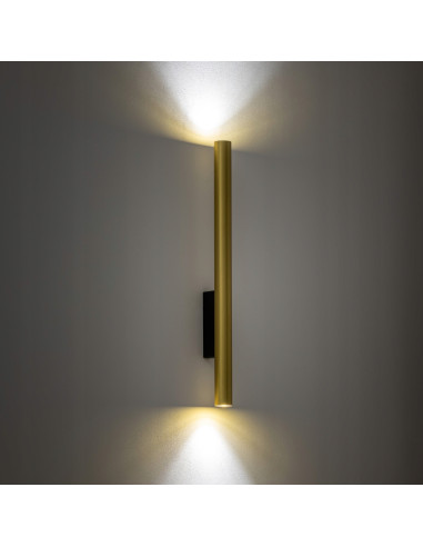 Nowodvorski FOURTY - dekoracyjna lampa ścienna mosiądz 60 cm, 2x GU10, nowoczesna