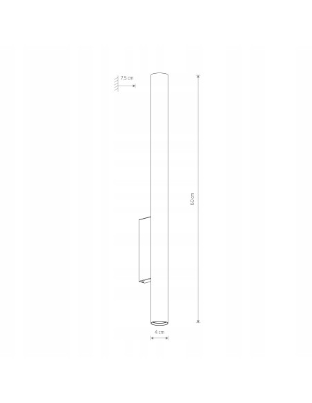 Nowodvorski FOURTY - dekoracyjna lampa ścienna mosiądz 60 cm, 2x GU10, nowoczesna