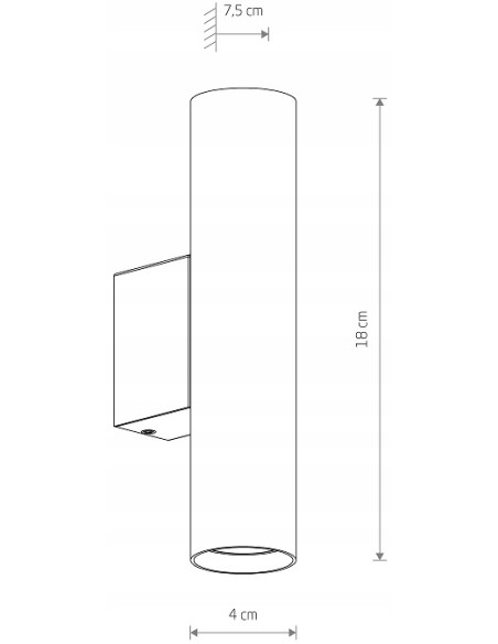 Kinkiet Nowodvorski FOURTY 10752 biały LED GU10 2-pkt modern 18cm ściemnialny