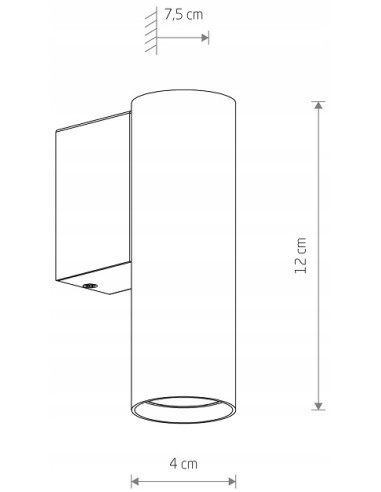 Nowodvorski FOURTY 10746 Kinkiet LED biały GU10 nowoczesny metalowy 12cm MODERN