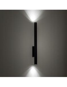 Nowodvorski FOURTY XL — długi czarny kinkiet modern GU10 2x10W metalowy 60 cm