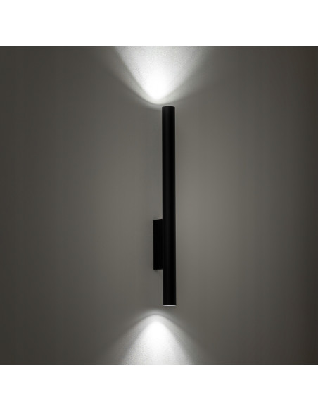 Nowodvorski FOURTY XL — długi czarny kinkiet modern GU10 2x10W metalowy 60 cm