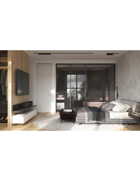 Nowodvorski FOURTY XL — długi czarny kinkiet modern GU10 2x10W metalowy 60 cm