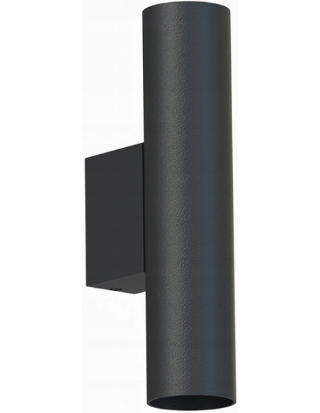 Nowodvorski FOURTY 10753 – Czarny kinkiet ścienny LED GU10 2-punktowy, nowoczesny, metalowy, 18 cm