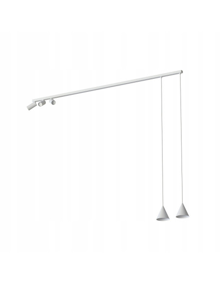 Nowodvorski FOURTY V 11446 Lampa sufitowa 5xGU10 biała nowoczesna do kuchni/jadalni 150 cm