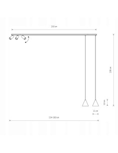 Nowodvorski FOURTY V 11446 Lampa sufitowa 5xGU10 biała nowoczesna do kuchni/jadalni 150 cm 2