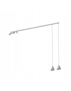 Nowodvorski FOURTY V lampa wisząca 5-punktowa jedwabisty szary GU10 150 cm elegancka