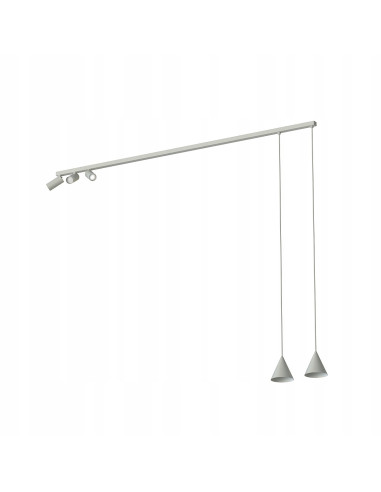 Nowodvorski FOURTY V lampa wisząca 5-punktowa jedwabisty szary GU10 150 cm elegancka
