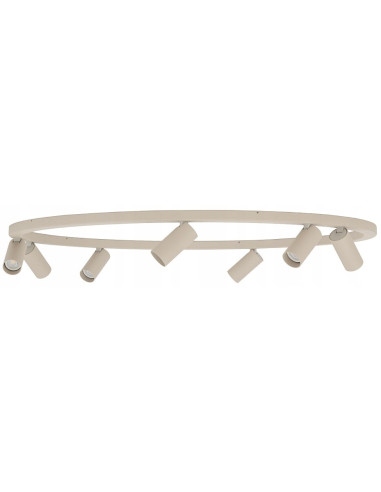 Nowodvorski FOURTY ROUND 7-beżowy plafon sufitowy 7xGU10 nowoczesny aluminiowy 80-93 cm