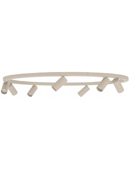 Nowodvorski FOURTY ROUND 7-beżowy plafon sufitowy 7xGU10 nowoczesny aluminiowy 80-93 cm