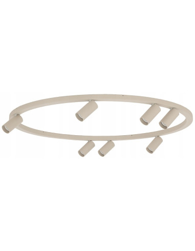 Nowodvorski FOURTY ROUND 7-beżowy plafon sufitowy 7xGU10 nowoczesny aluminiowy 80-93 cm