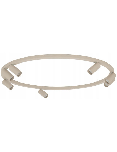 Nowodvorski FOURTY ROUND 7-beżowy plafon sufitowy 7xGU10 nowoczesny aluminiowy 80-93 cm