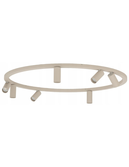 Nowodvorski FOURTY ROUND 7-beżowy plafon sufitowy 7xGU10 nowoczesny aluminiowy 80-93 cm