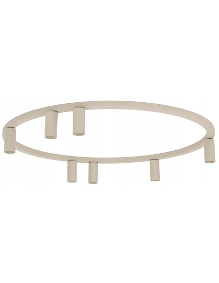 Nowodvorski FOURTY ROUND 7-beżowy plafon sufitowy 7xGU10 nowoczesny aluminiowy 80-93 cm