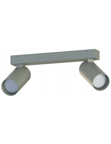 Nowodvorski FOURTY 11466 – Szary spot sufitowy 2x GU10, aluminiowy, regulowany, modernistyczny