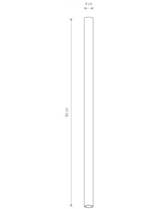 Nowodvorski Fourty 10895 – nowoczesna lampa sufitowa tuba GU10 szary jedwabisty 90 cm 2