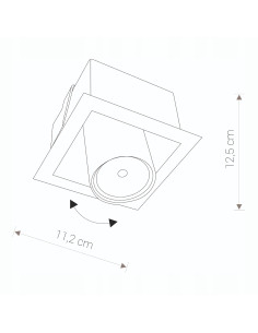 Nowodvorski DOWNLIGHT EYE MOD 8937 – wpust sufitowy czarny GU10, punktowe oświetlenie TV/obrazy 1-pkt 2
