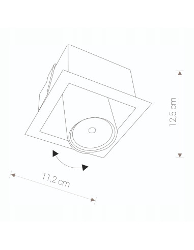 Nowodvorski DOWNLIGHT EYE MOD 8937 – wpust sufitowy czarny GU10, punktowe oświetlenie TV/obrazy 1-pkt