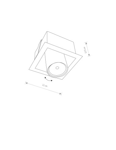 Nowodvorski DOWNLIGHT EYE MOD 8937 – wpust sufitowy czarny GU10, punktowe oświetlenie TV/obrazy 1-pkt